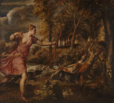 The Death of Actaeon by Tiziano Vecelli